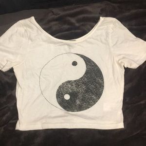 yin yang crop top from pacsun